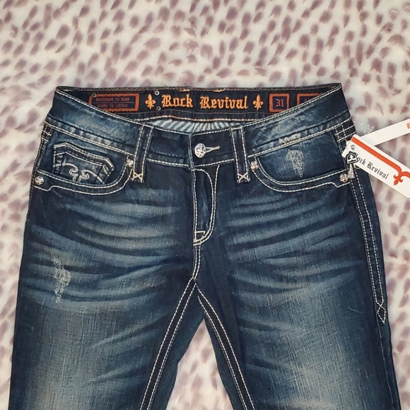 ROCK REVIVAL SIZE 31 JEANS ALANIS BOOTCUT - Picture 5 of 6